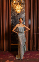 Cargar imagen en el visor de la galería, Strapless Sequin Gown with Slit
