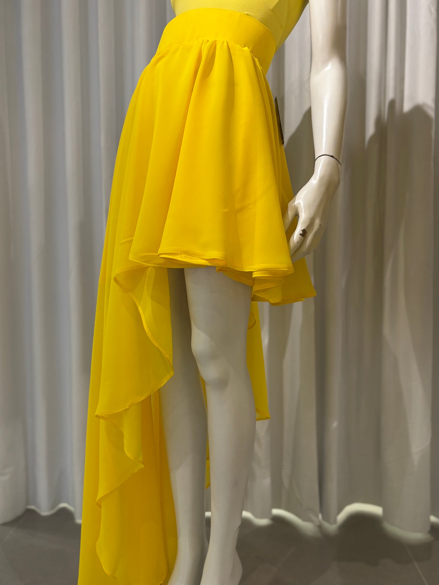 Asymmetrical Yellow Skirt