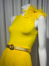 Cargar imagen en el visor de la galería, Long Draped Yellow Skirt