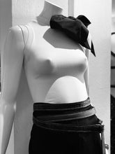 Cargar imagen en el visor de la galería, Bow Reverie Bodysuit — White or Black Bodysuit with Taffeta Bow