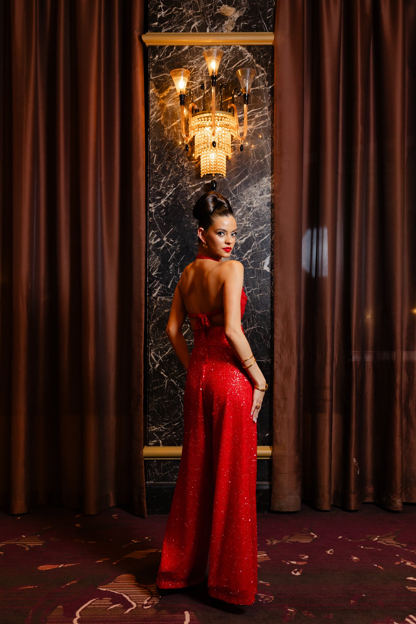 Set sequin red
