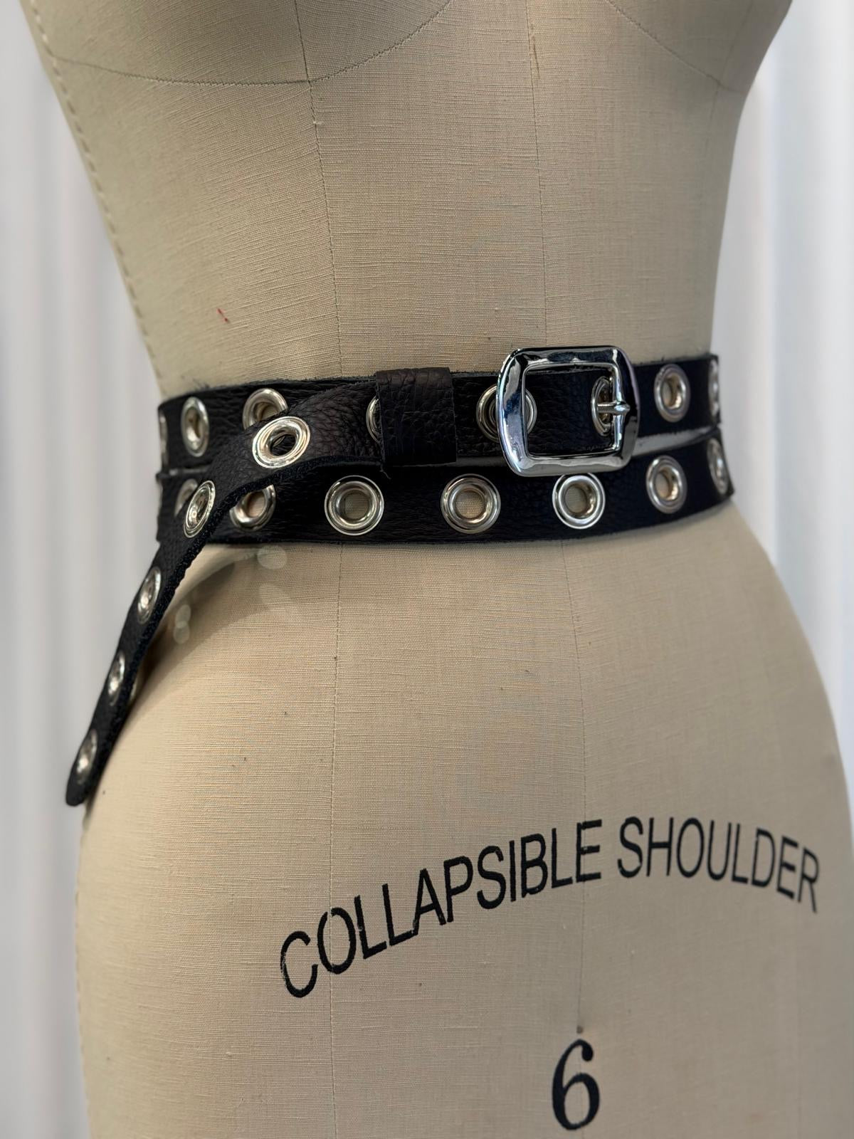 Black belt with stones or details