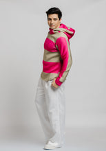 Cargar imagen en el visor de la galería, Single fucsia stripes Romeh hoodie
