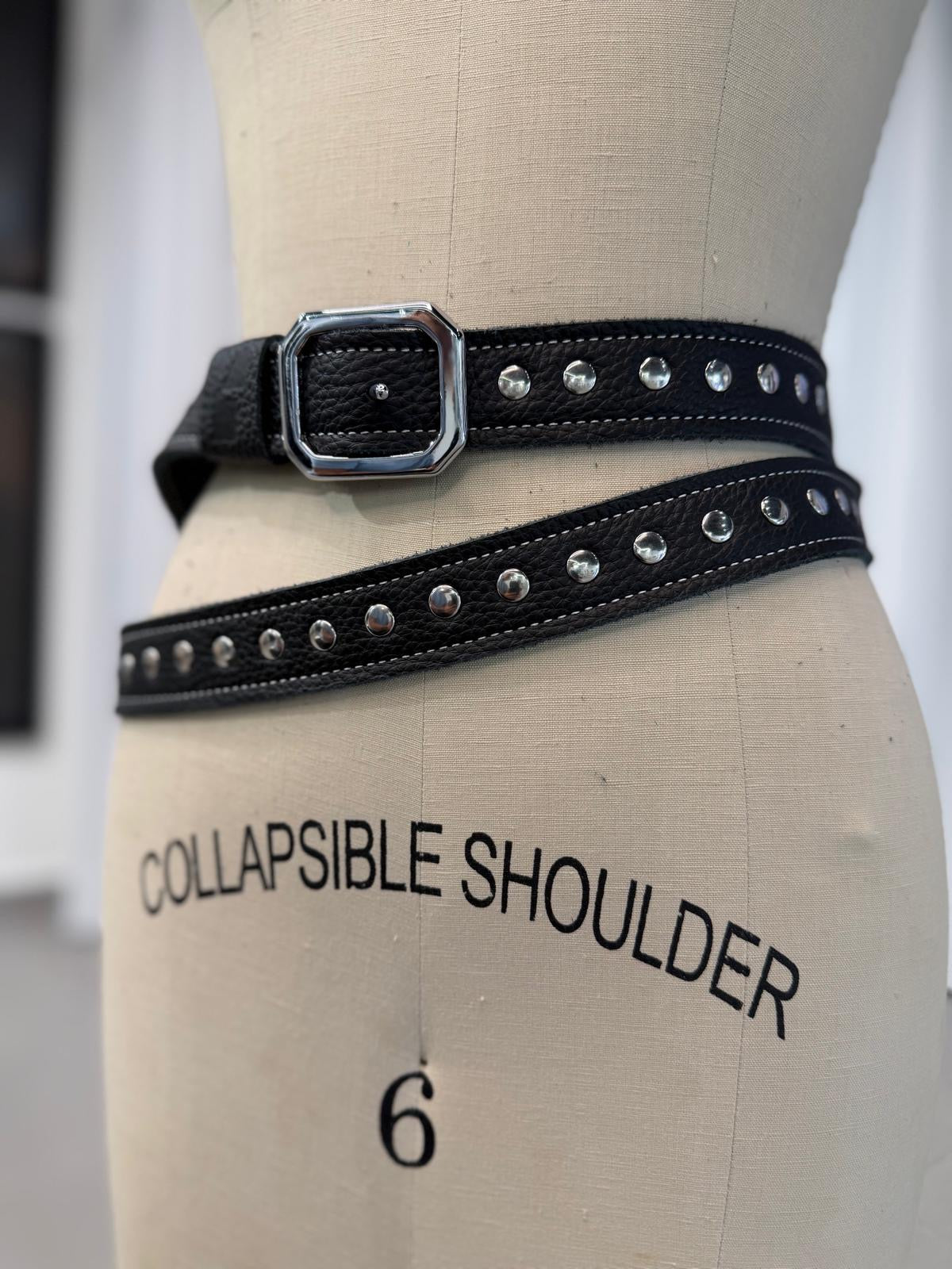 Black belt with stones or details