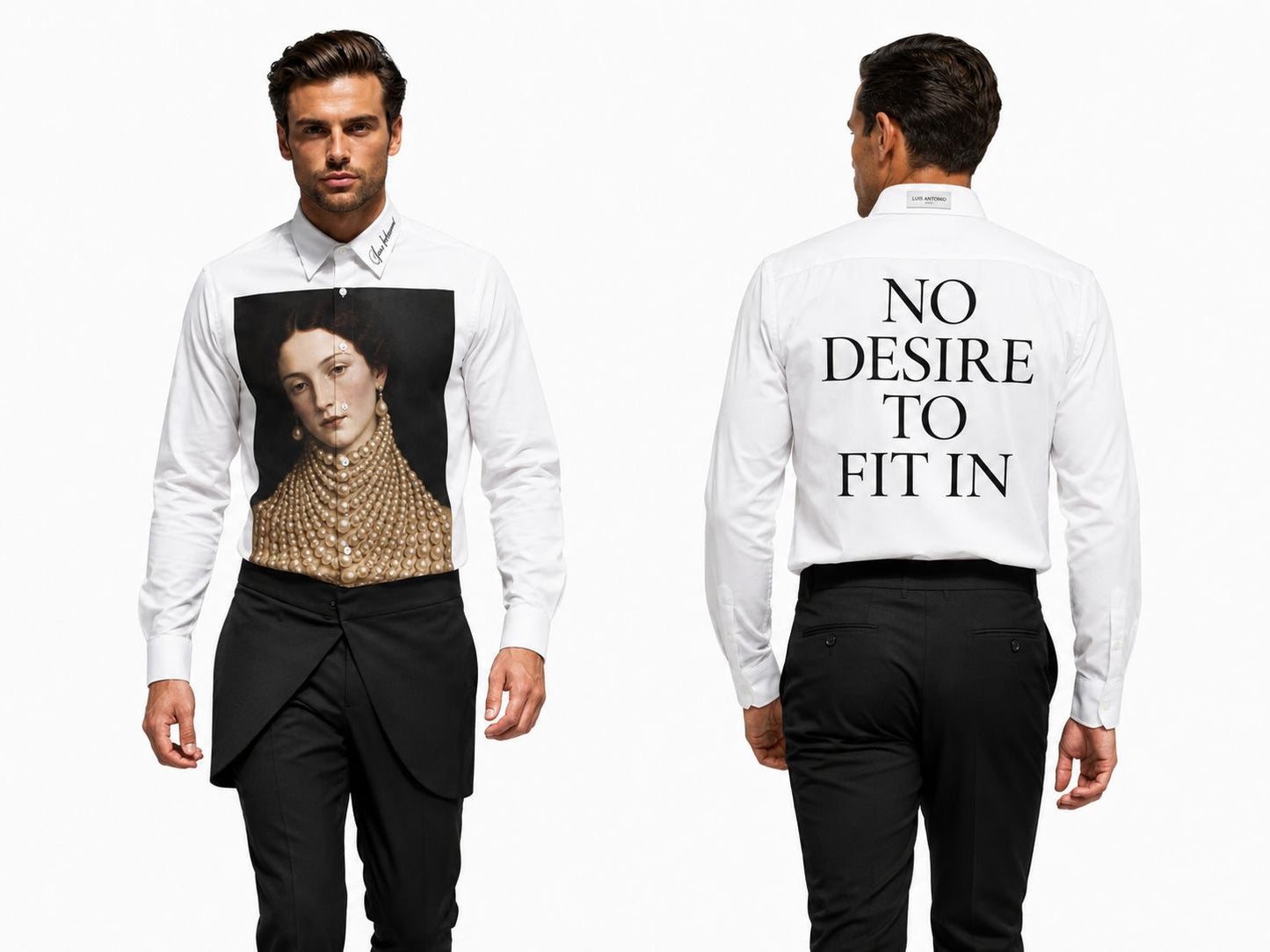 White shirt - No desire to fit in