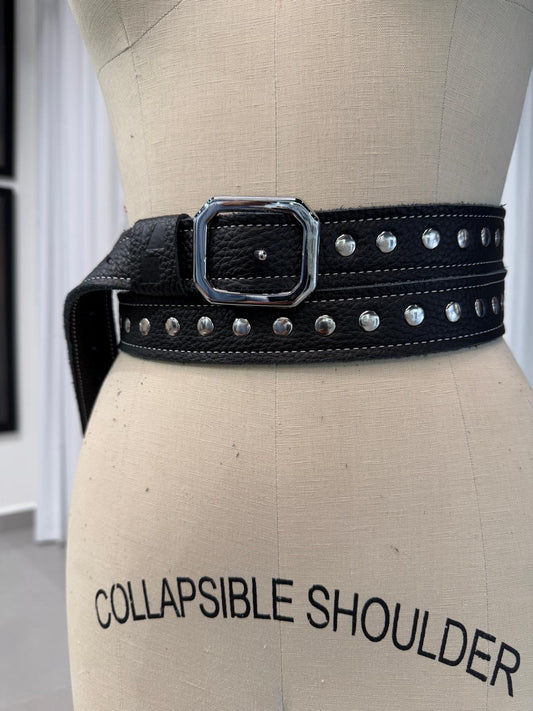 Black belt with stones or details