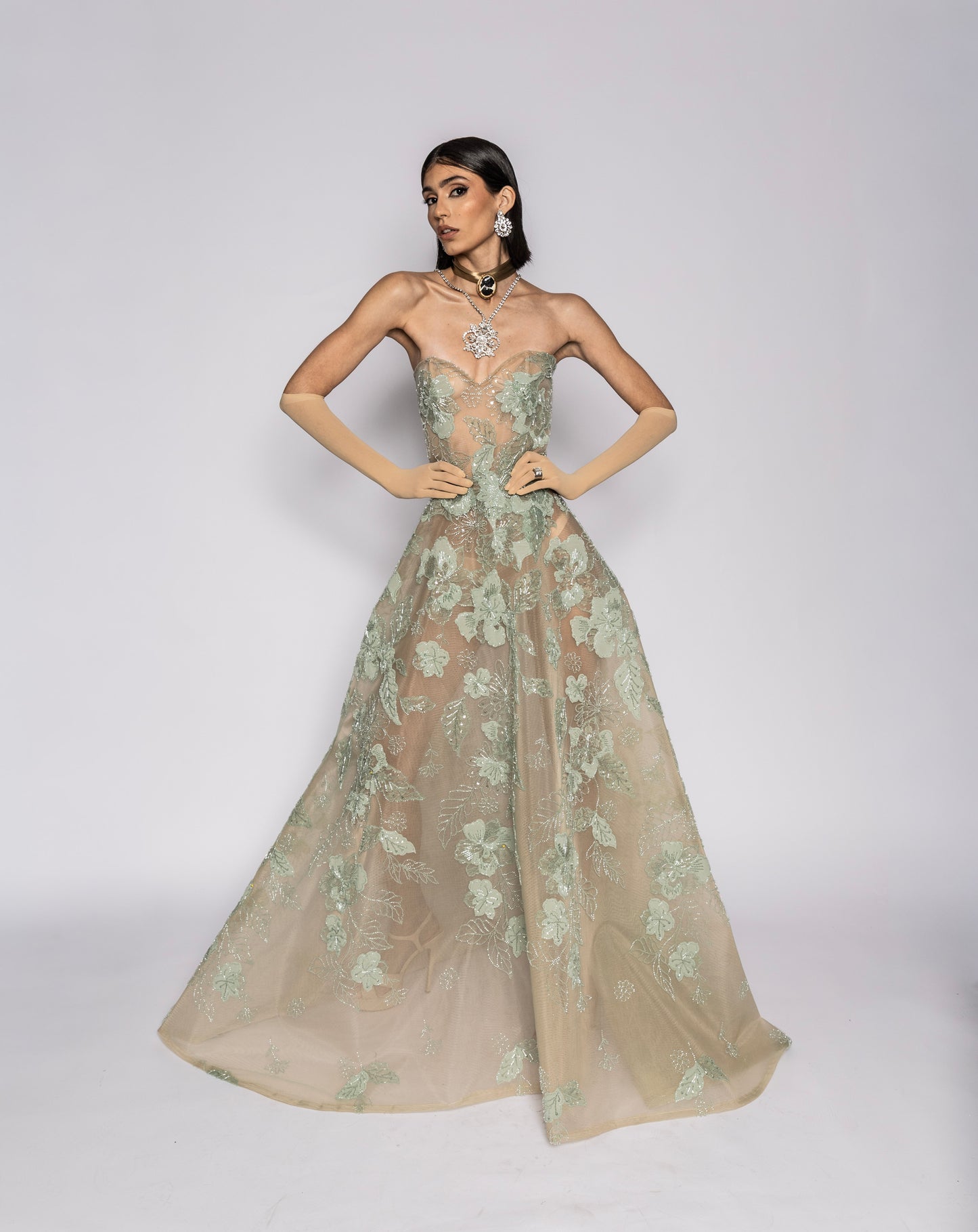 Vestido Céladon