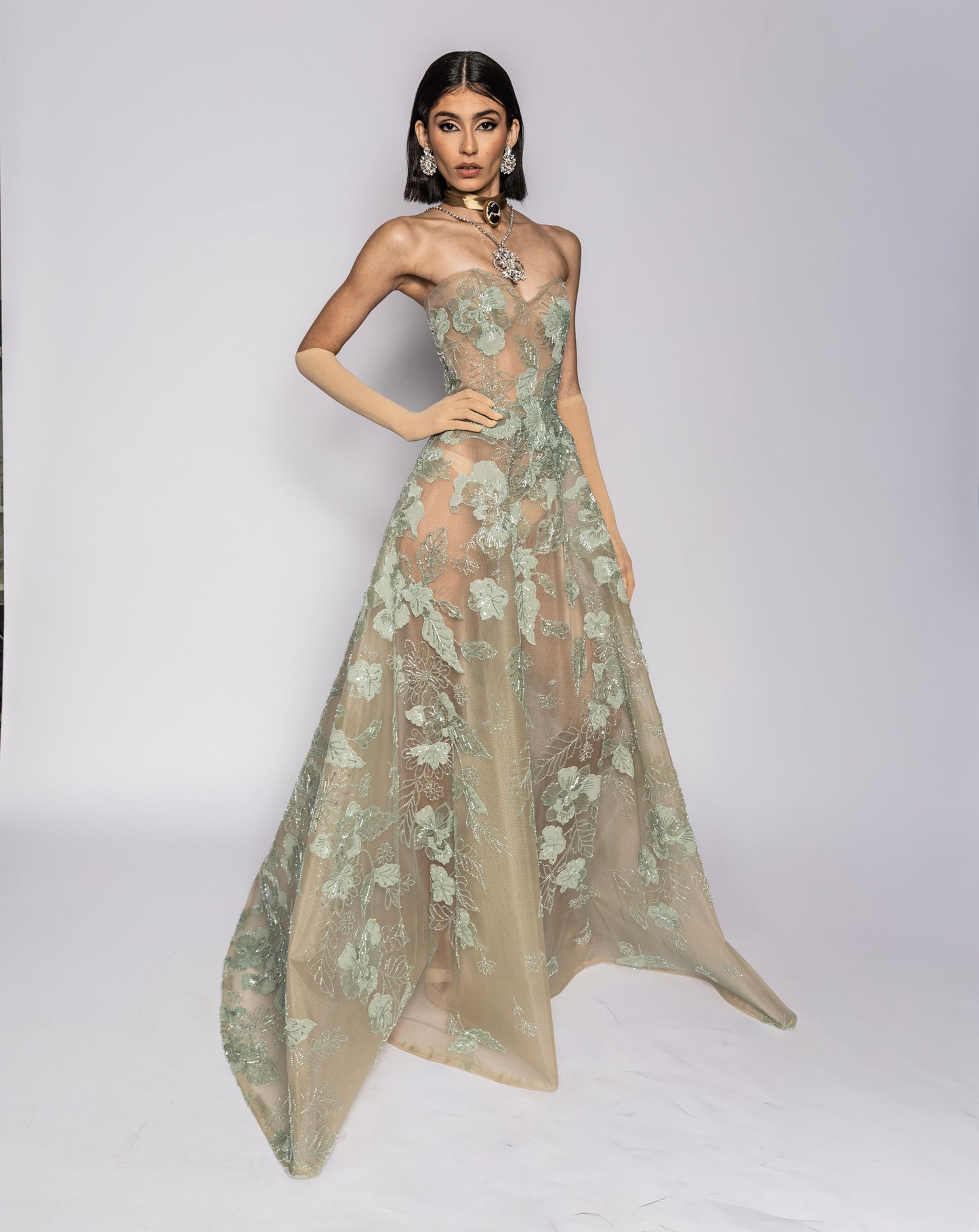 Vestido Céladon