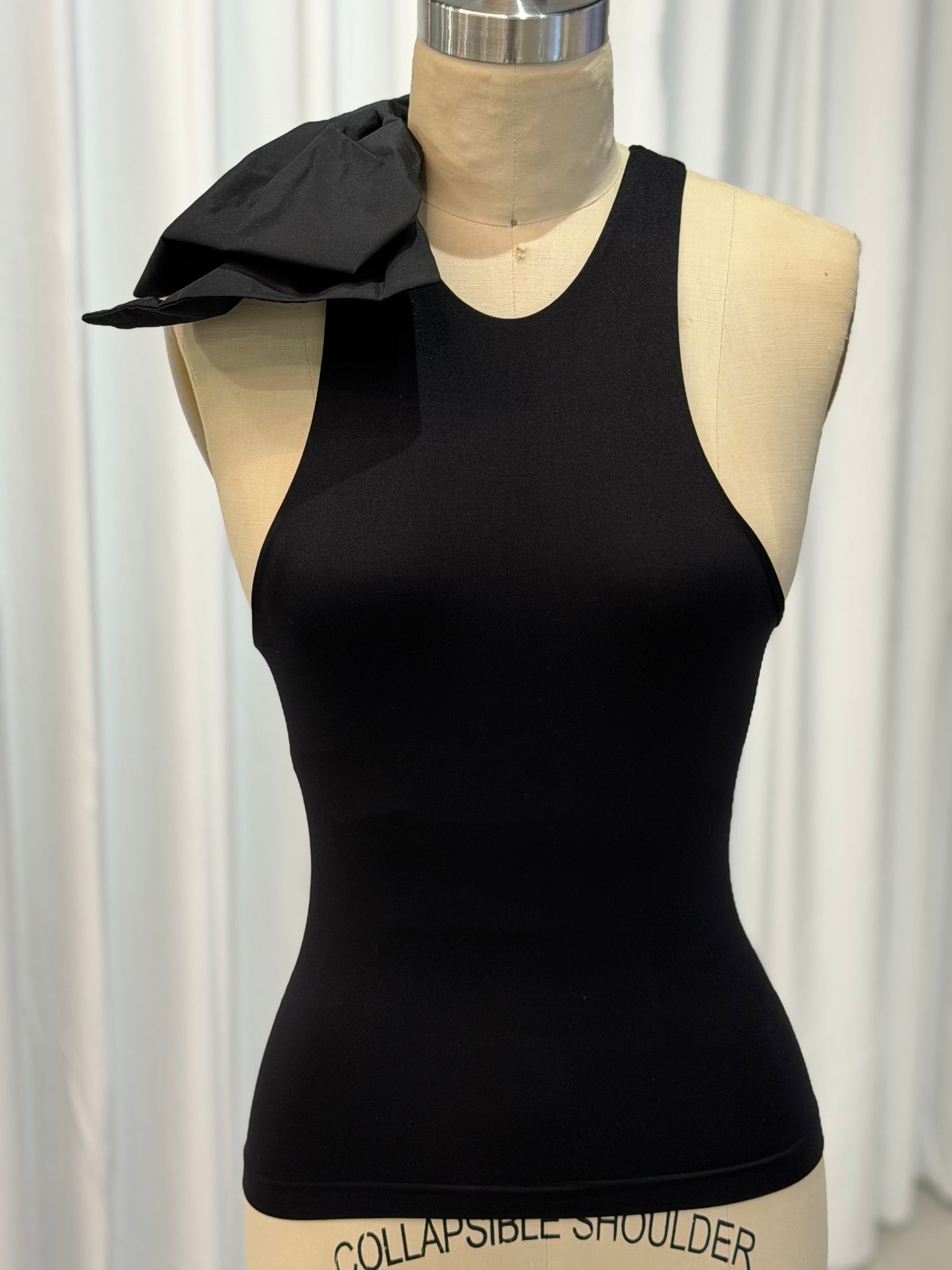 Noir Rosette Top