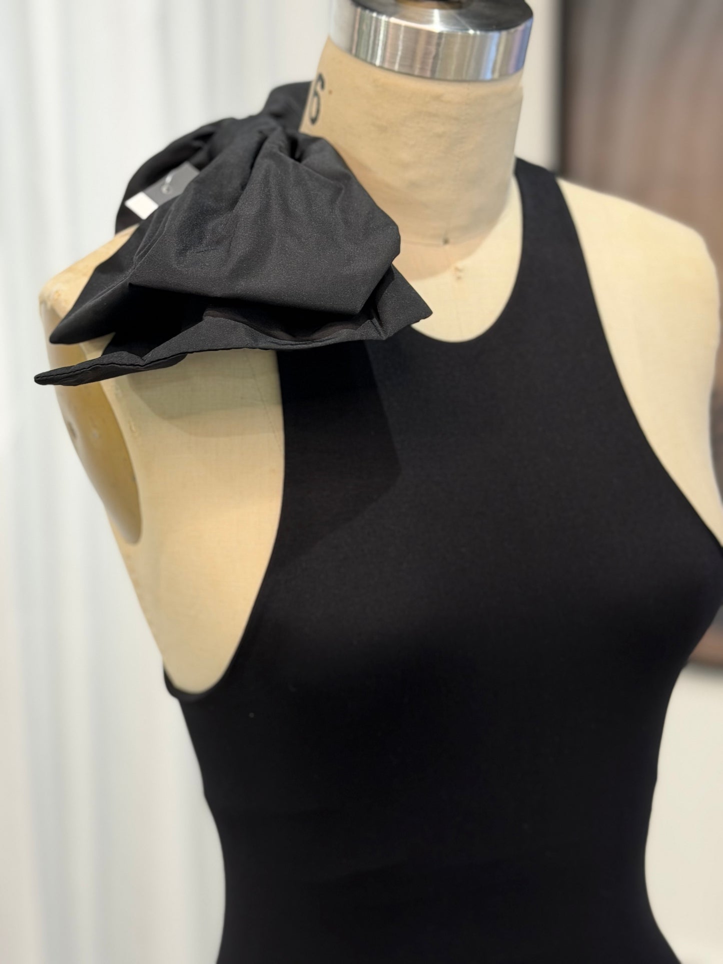 Noir Rosette Top