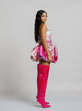 Cargar imagen en el visor de la galería, Fucsia Strapless bubble Bri dress
