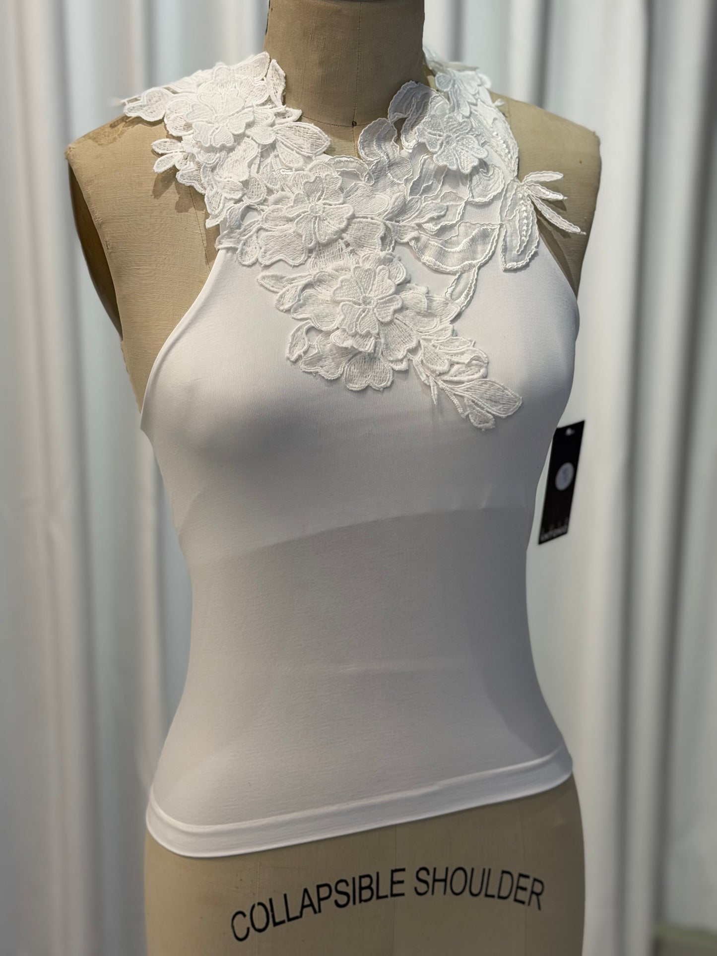 Top Fleur white