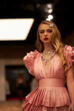Load image into Gallery viewer, Ruffle pink taffeta dress

