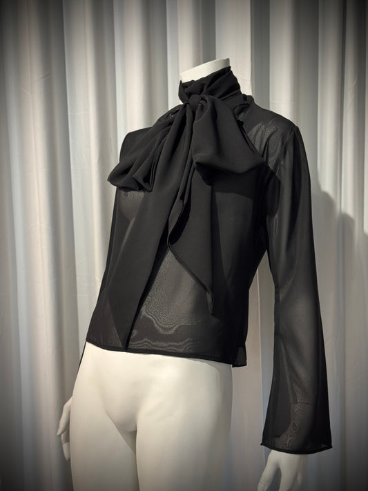 The Black Tie Blouse