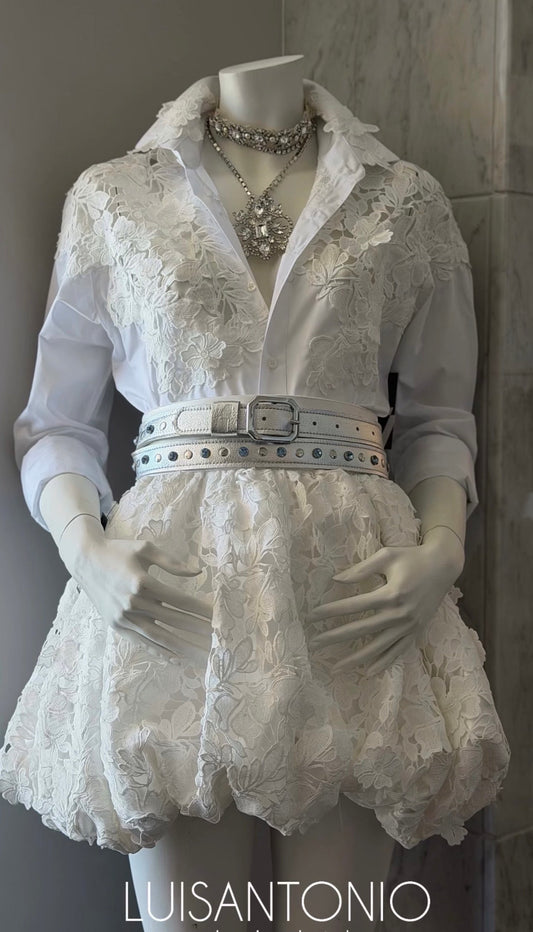 Snow Bubble Lace Skirt