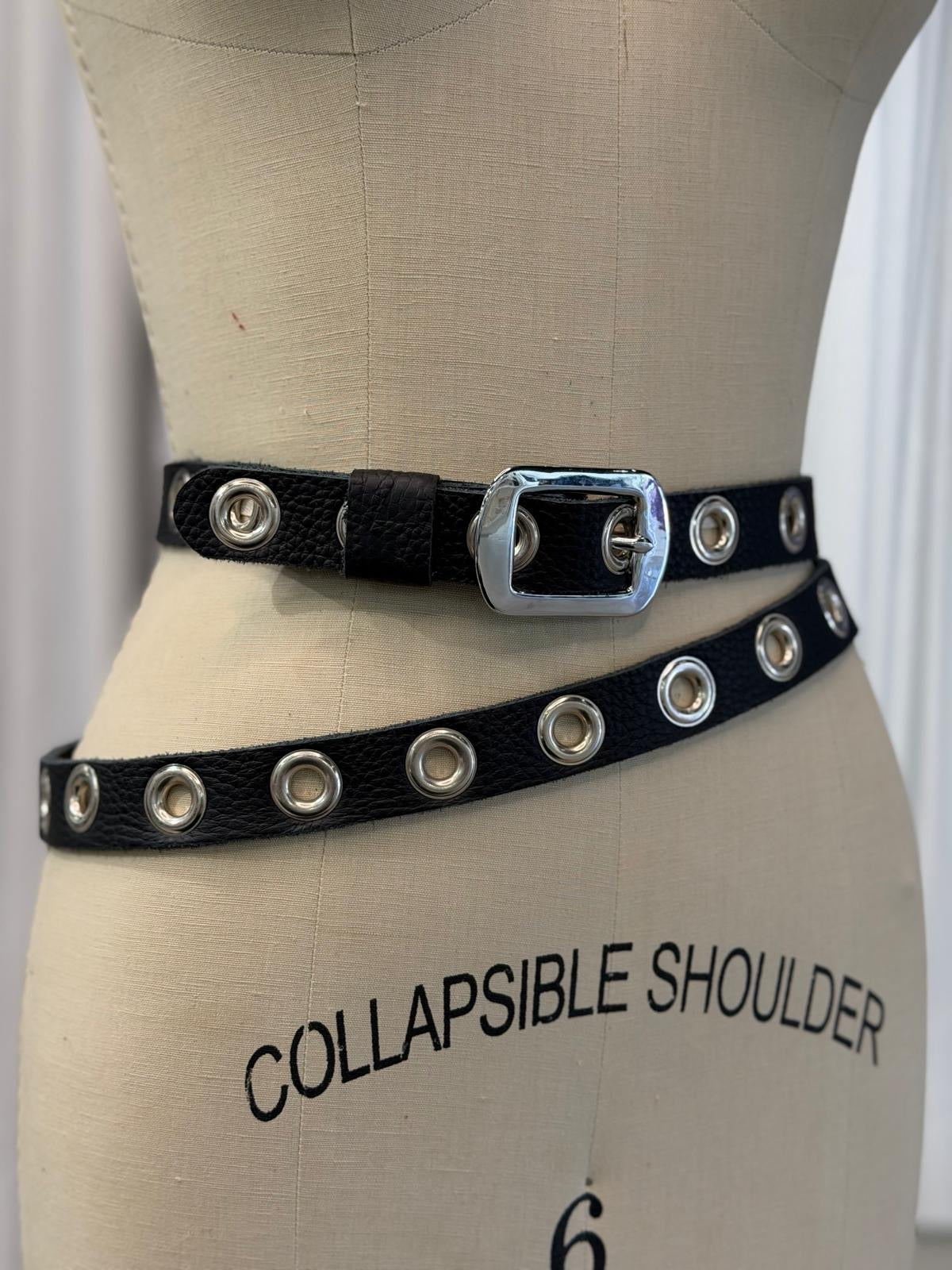 Black belt with stones or details