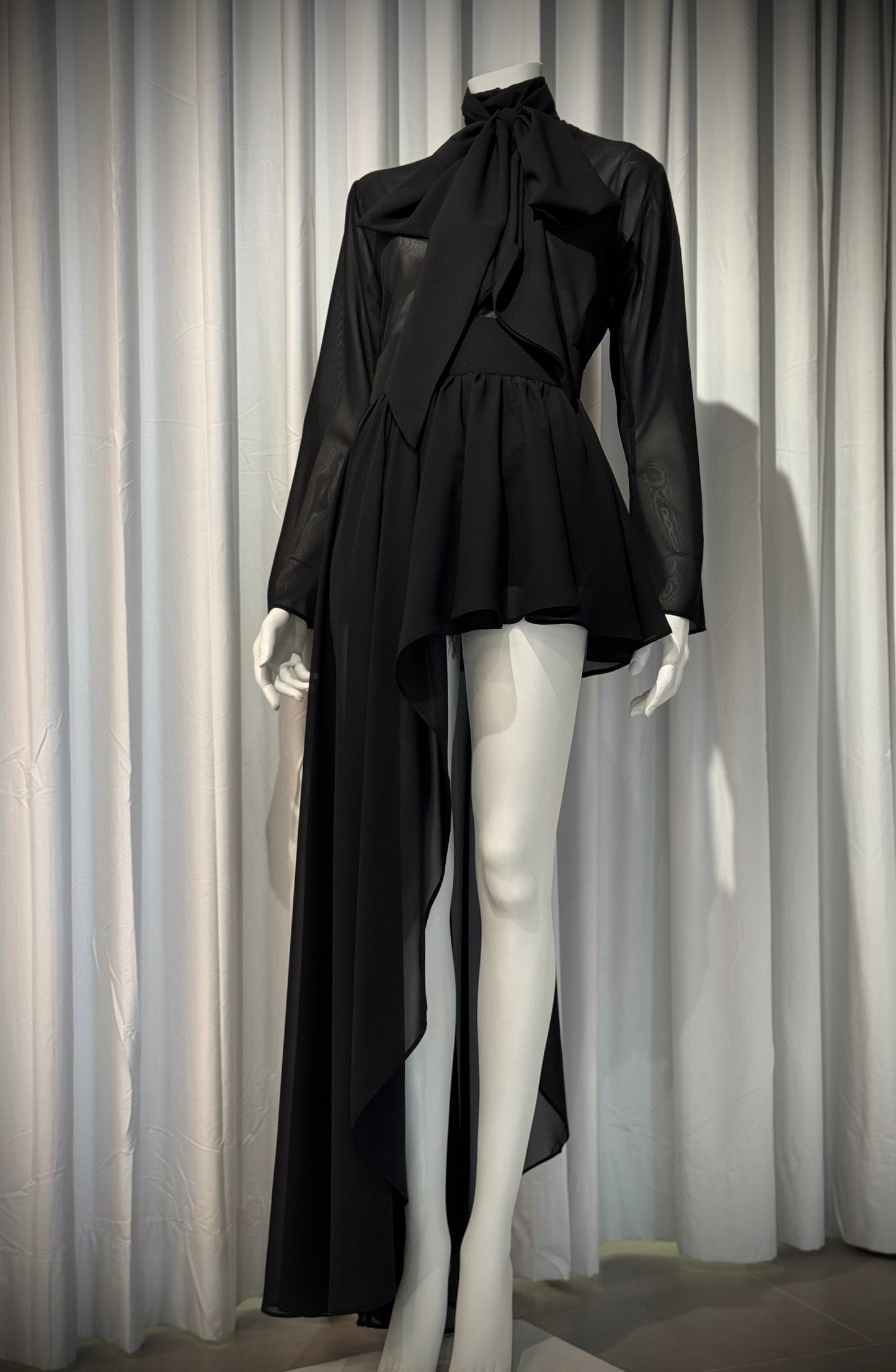 The Black Tie Blouse