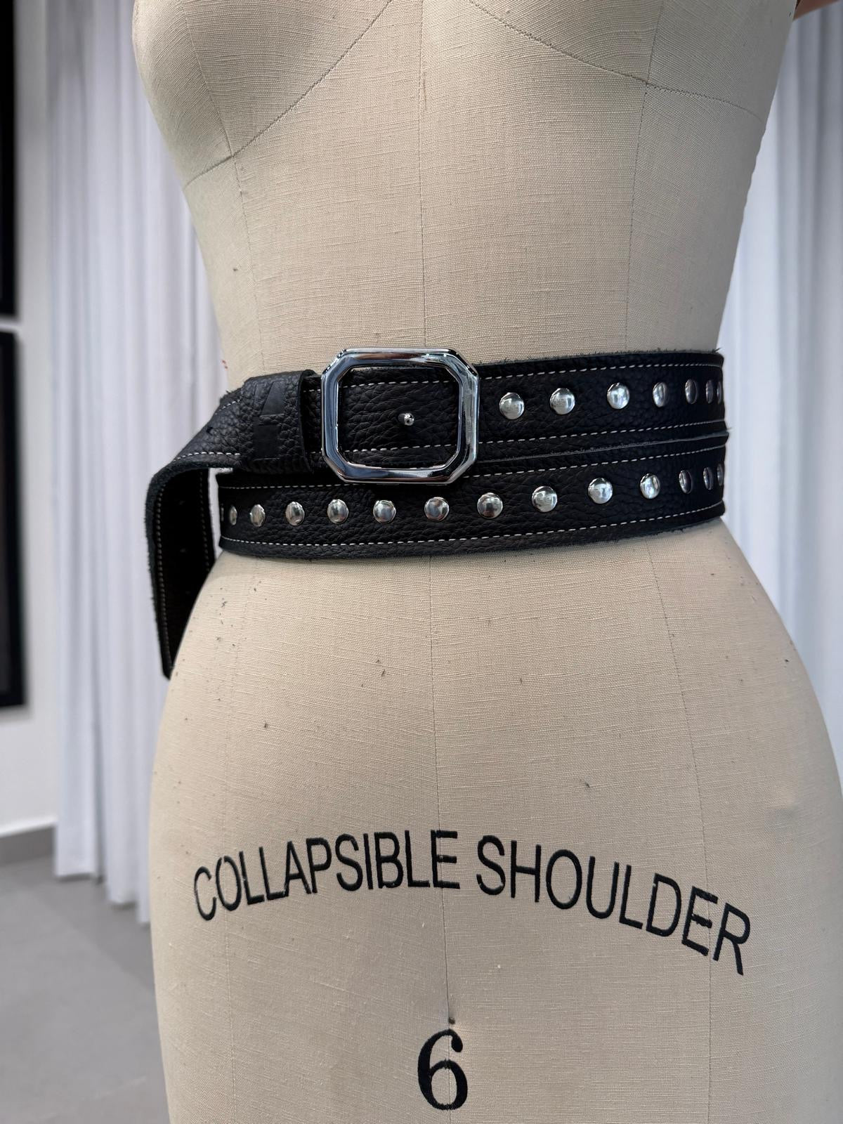 Black belt with stones or details