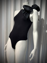 Cargar imagen en el visor de la galería, Bow Reverie Bodysuit — White or Black Bodysuit with Taffeta Bow
