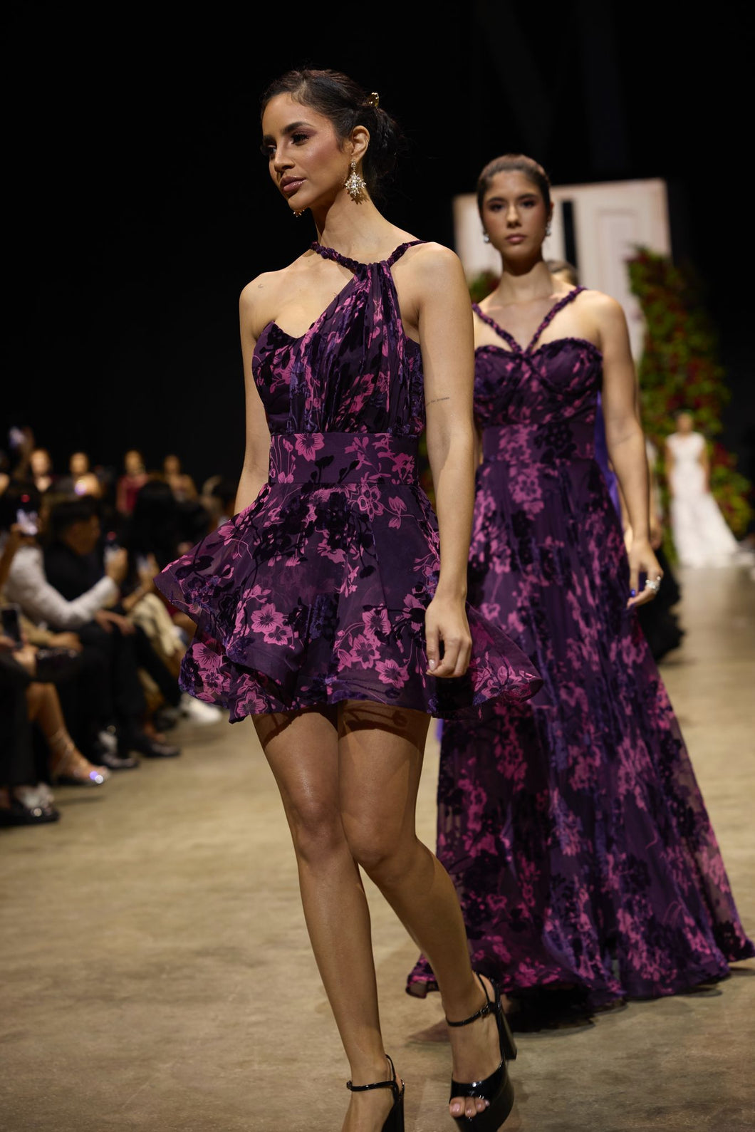 Purple Lace Mini Dress