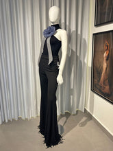 Cargar imagen en el visor de la galería, Black Lace Hem Flare Pants
