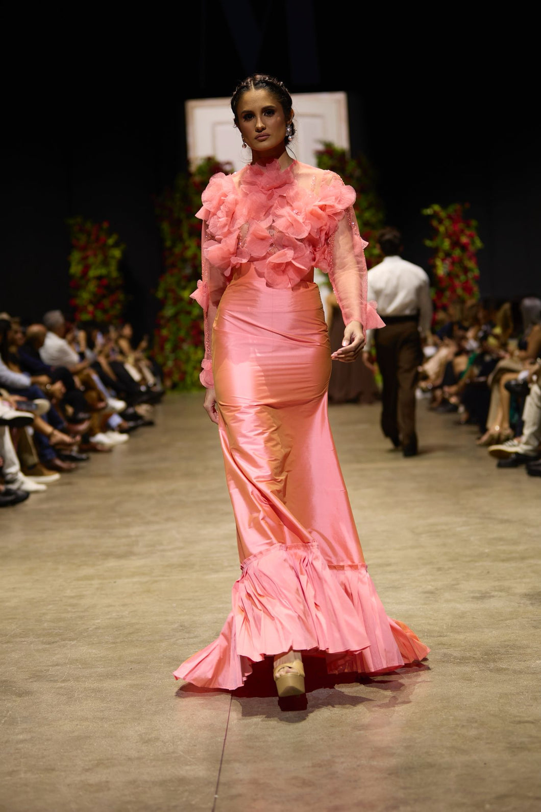 Pink Ruffle Mermaid Skirt