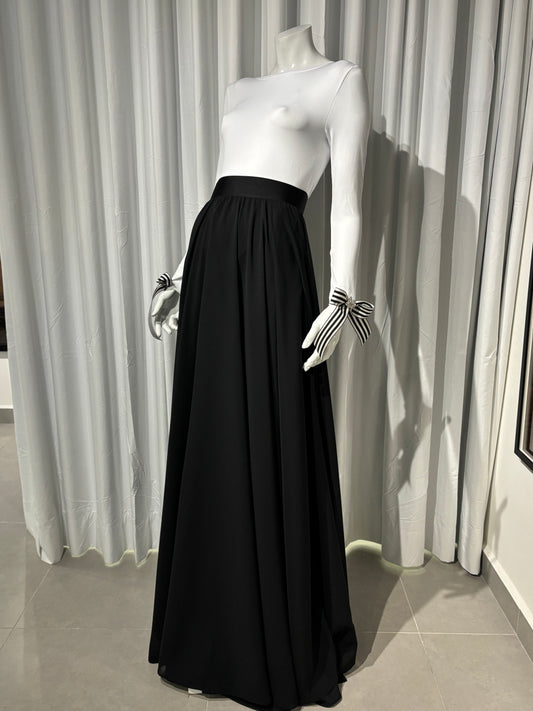 Classic Black Floor-Length Skirt