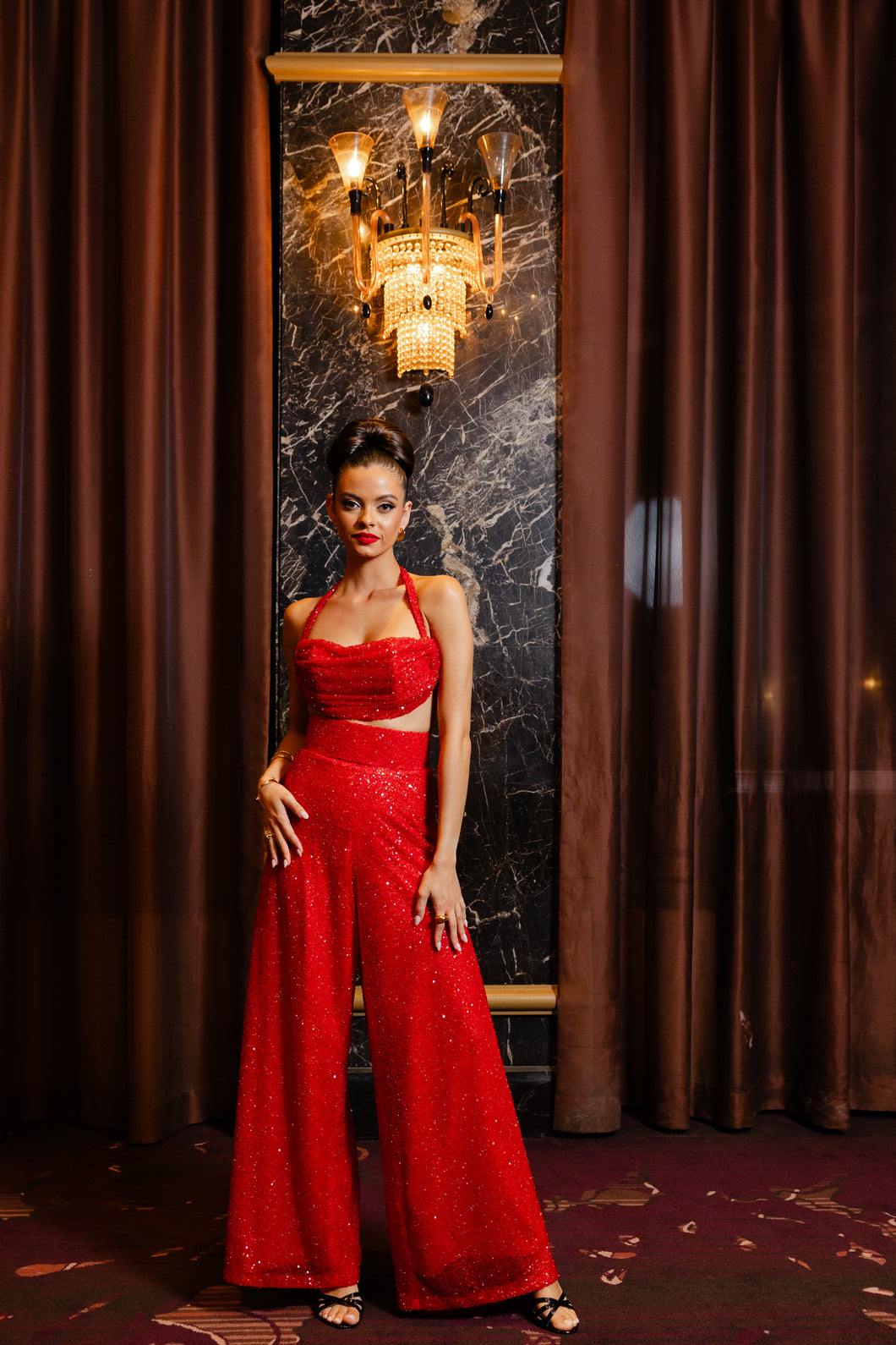 Set sequin red