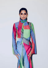 Load image into Gallery viewer, Brush Multicolor Georgette bow stripe blouse
